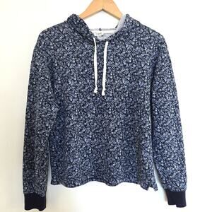 J.CREW Ditsy Floral Print Hoodie Sweatshirt Size M